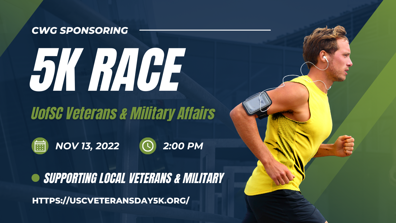 Cornerstone Wealth - Main Sponsor of UofSC Veterans Day 5K