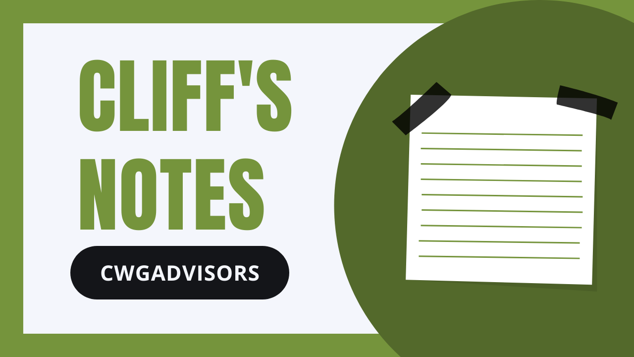 Cliff's Notes Oct 21, 2021